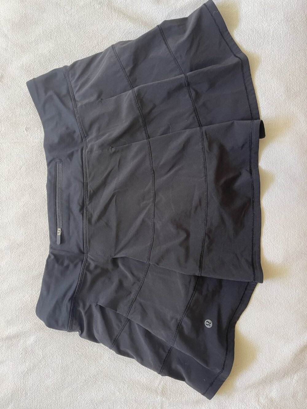 Lululemon Black Running Skort Skirt with Built-In Liner Size 12